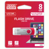 Флеш-накопичувач USB3.0 8GB GOODRAM UTS3 (Twister) Red (UTS3-0080R0R11)