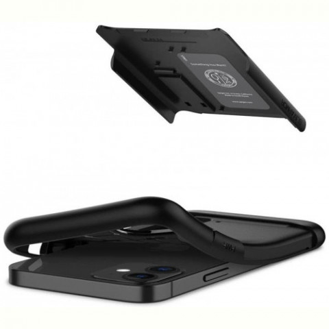 Чохол-накладка Spigen Slim Armor для Apple iPhone 12 Mini Black (ACS01545)