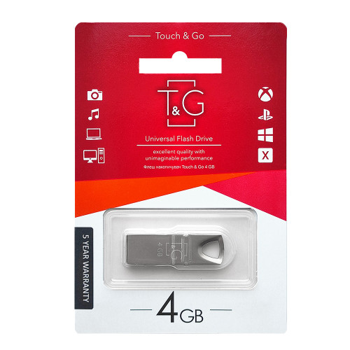 Флеш-накопичувач USB 4GB T&G 117 Metal Series Silver (TG117SL-4G)