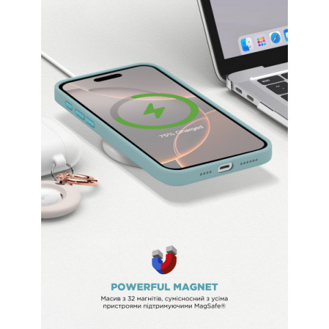 Чохол ArmorStandart ICON2 MagSafe для Apple iPhone 16 Pro Max Blue Fog (ARM80199)