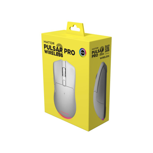 Мишка бездротова Hator Pulsar 2 Pro Wireless White (HTM-531)