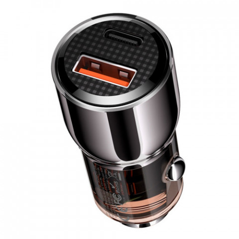 Автомобільний зарядний пристрій XO CC58 (USB, USB-C, 3.25A) 95W Dark Grey