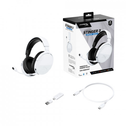 Гарнітура HyperX Cloud Stinger 3 Wireless White (BS1T9AA)