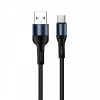 Кабель ColorWay USB-USB Type-C, nylon, 2.4А, 1м, Black (CW-CBUC045-BK)