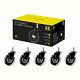 Комплект коліс 2E Gaming Universal 64мм 5 шт Black (2E-GWH-003-BK)