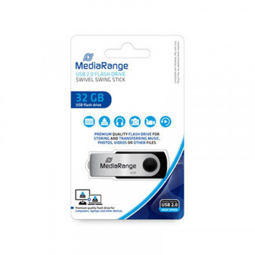 Флеш-накопичувач USB2.0 32GB Type-C MediaRange Black/Silver (MR911)