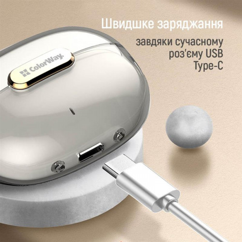 Bluetooth-гарнітура СolorWay Slim TWS-2 Earbuds White (CW-TWS2WT)