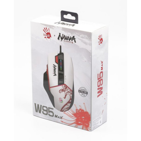 Миша ігрова A4Tech W95 Max Bloody, колір білий+чорний, активоване ПЗ