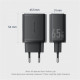 Мережевий зарядний пристрій Vention GaN III PD 65W QC3.0 5A Black (FERB0-EU)