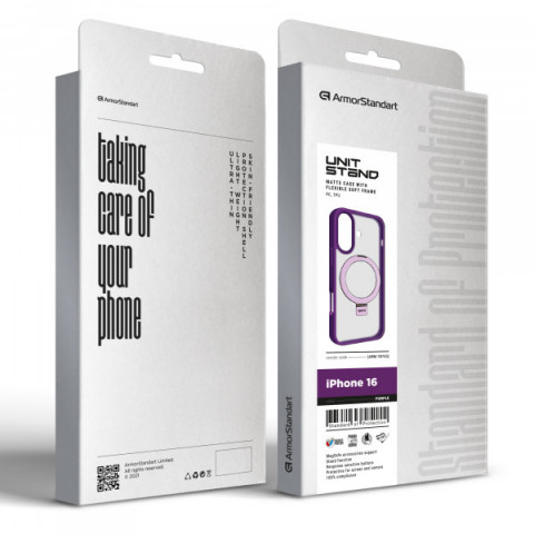 Чохол ArmorStandart Unit Stand для Apple iPhone 16 Purple (ARM78743)