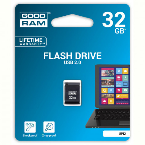 Флеш-накопичувач USB2.0 32GB Goodram UPI2 (Piccolo) Black (UPI2-0320K0R11)