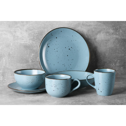 Тарілка обідня Ardesto Bagheria Misty blue, 26см, кераміка, синій