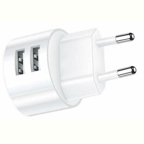 Мережевий зарядний пристрій Usams T20 (2USB, 2.1А) White (CC80TC01)