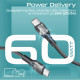 Кабель Promate USB Type-C - USB Type-C (M/M), 3A, 60W, 2 м, Black (ecoline-cc200.black)