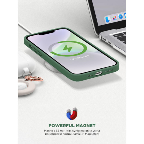 Чохол ArmorStandart ICON2 MagSafe для Apple iPhone 14 Olive (ARM68391)