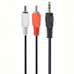 Аудіо-кабель Cablexpert (CCA-458-15M) 3.5mm-2хRCA 15м, стерео, Black