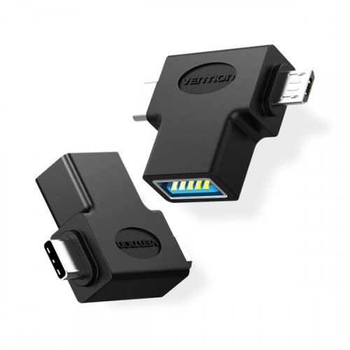 Адаптер Vention USB 3.1 Type-C / USB 3.0 OTG AF / microUSB BM (CDIB0)