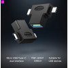 Адаптер Vention USB 3.1 Type-C / USB 3.0 OTG AF / microUSB BM (CDIB0)