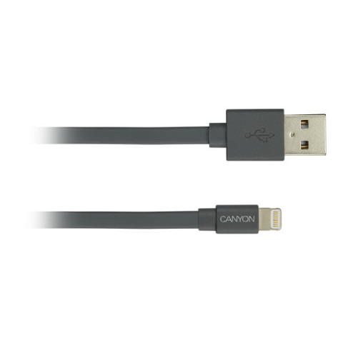 Кабель Canyon USB - Lightning (M/M) 0.96 м, Dark Grey (CNS-MFIC2DG)