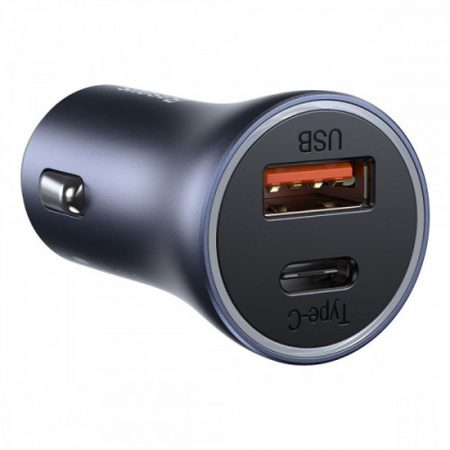 АЗП Baseus Golden Contactor Pro 40W USB + Type-C + Cable Type-C 5A (1m) dark gray Купити в Україні