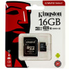 Карта пам`ятi MicroSDHC 16GB UHS-I Class 10 Kingston Canvas Select + SD-адаптер (SDCS/16GB)