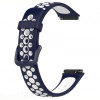 Ремінець BeCover Vents Style для Huawei Band 7/Honor Band 7 Blue-White (709442)