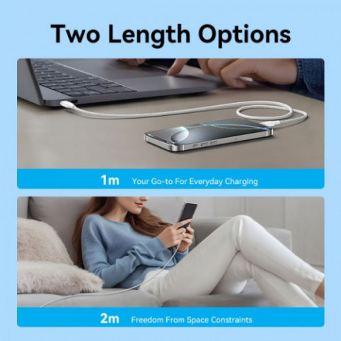 Кабель Vention USB Type-C - USB Type-C (M/M), 240W, 5A, 2 м, Gold (TRIJH)