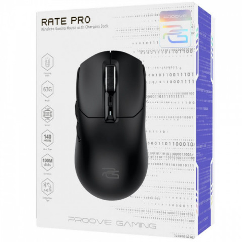 Бездротова ігрова миша Proove Gaming Rate Pro with Charging Dock black Купити в Україні