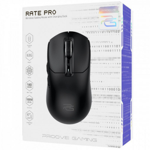 Бездротова ігрова миша Proove Gaming Rate Pro with Charging Dock black Купити в Україні