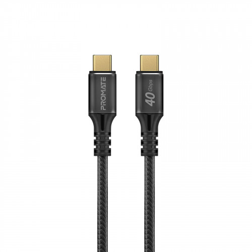 Кабель Promate USB Type-C - USB Type-C (M/M), 5 A, 240 W, 2 м, PowerBolt240 Black (powerbolt240-2m.black)