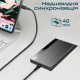 Кабель Promate PowerBolt240 USB Type-C - USB Type-C (M/M), 5 A, 240 W, 2 м, Black