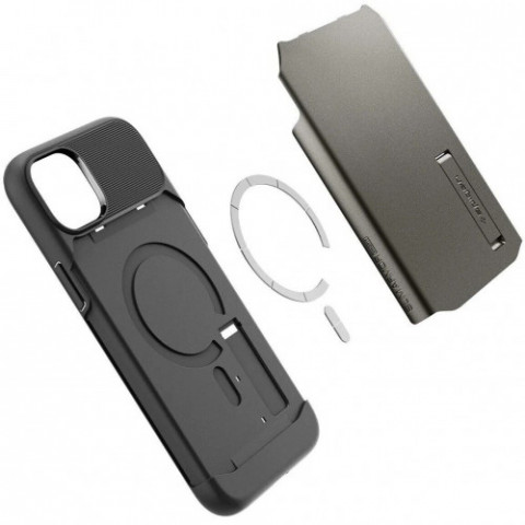 Чохол-накладка Spigen Slim Armor with MagFit для Apple iPhone 14 Gunmetal (ACS04685)