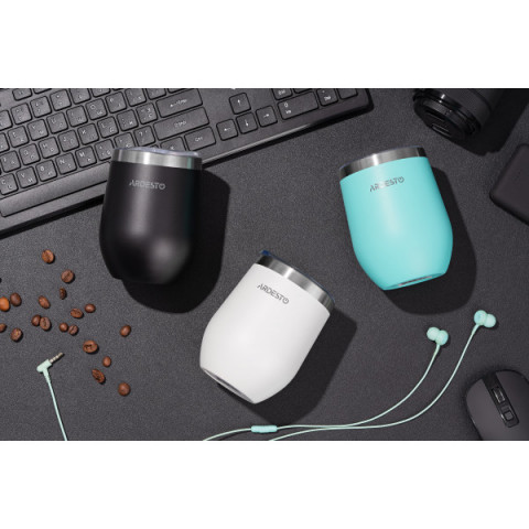 Термокухоль Ardesto Compact Mug, 350мл, нержавіюча сталь, чорний