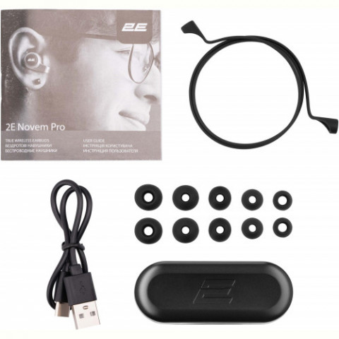 Bluetooth-гарнітура 2E Novem Pro Black (2E-EBTWNPBK)
