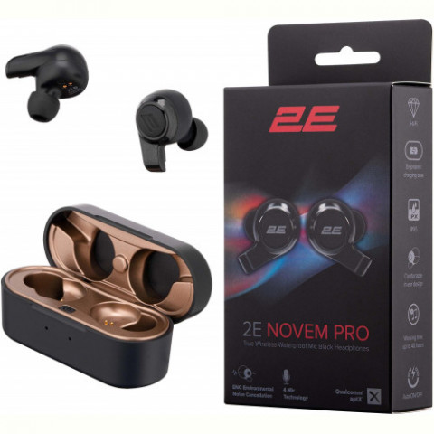 Bluetooth-гарнітура 2E Novem Pro Black (2E-EBTWNPBK)