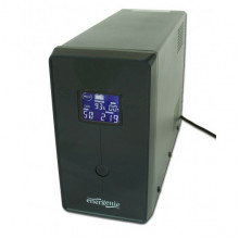 Джерело безперебійного живлення EnerGenie EG-UPS-033, LCD дисплей, USB порт, 1200 ВтA, чорний колір