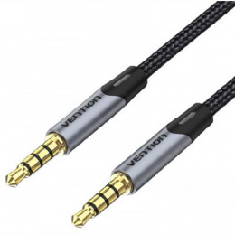 Кабель Vention Audio 3.5 mm - 3.5 mm  2 m, Metal Type, Silver/Black (BAQHH)