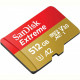 Карта пам`ятi MicroSDXC512GB C10 UHS-I SanDisk Extreme V30 U3 R190/W130MB/s + SD (SDSQXAV-512G-GN6MA)