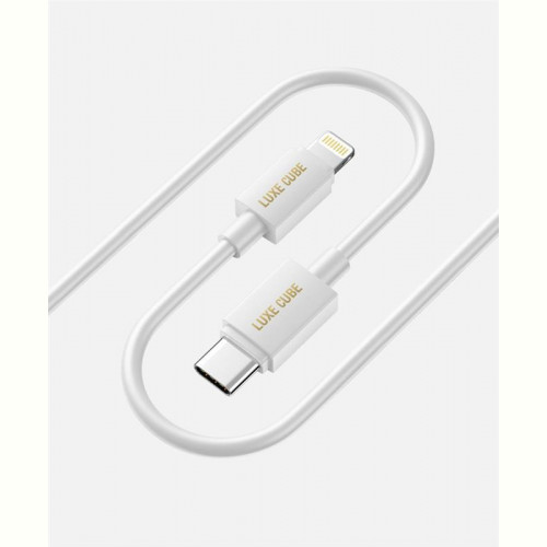 Кабель Luxe Cube USB Type C-Lightning, 3А, 1м, білий (8886668686693)