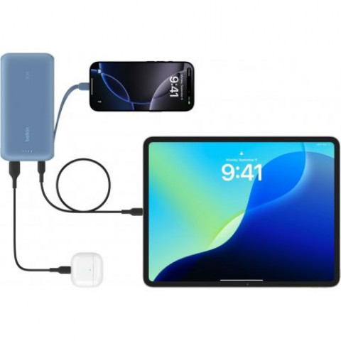 Зовнішній акумулятор Power Bank Belkin 20000mAh 30W USB-C Blue (BPB024HQBL)