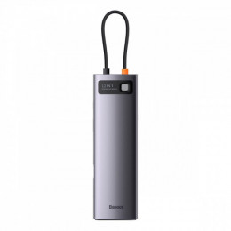 USB-Хаб Baseus Metal Gleam Series 12-in-1 (Type-C to HDMI+USB3.1*2+USB3.0*2+Type-C 3.1+PD+RJ45+SD/TF gray