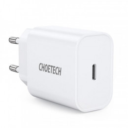 Зарядний пристрій Choetech Type-C PD20W Charger for iphone 12/13 series white (Q5004-V4)