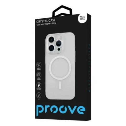 Чохол Proove Crystal Case для iPhone 13 Pro with Magnetic Ring Transparent (PCCCIP13P001)