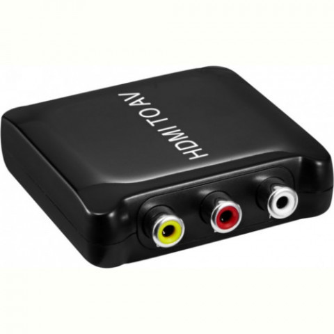 Конвертер PowerPlant (CA911486) HDCAV02-M miniHDMI - AV (3xRCA), чорний