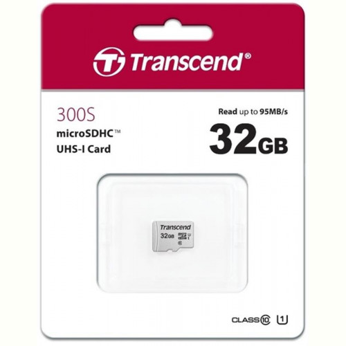 Карта пам`ятi MicroSDHC 32GB UHS-I Class 10 Transcend 300S (TS32GUSD300S)