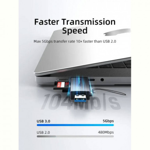 Картрідер Cabletime USB3.0 A + USB Type-C, SD/TF, 5Gbps (CD40G)