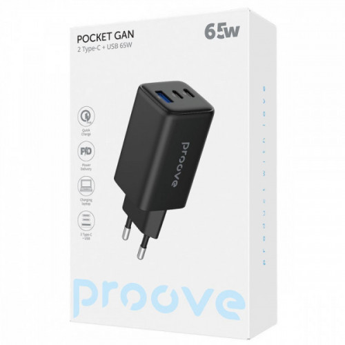 МЗП Proove Pocket GaN 65W (2Type-C + USB) white Купити в Україні