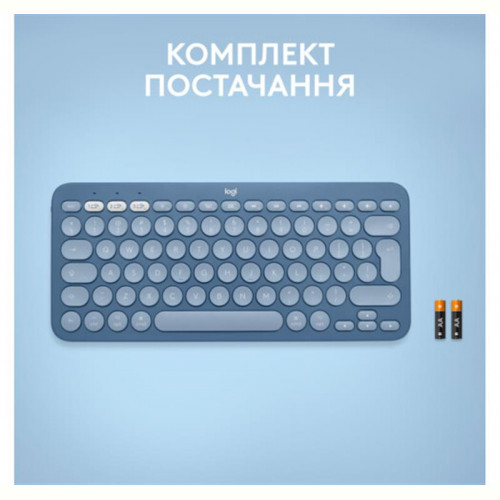 Клавіатура бездротова Logitech Wireless K380 for MAC UA Blueberry (920-011180)
