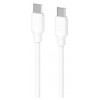 Кабель 2E USB-C - USB-C, Glow, 60W, 1m, white