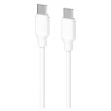 Кабель 2E USB-C - USB-C, Glow, 60W, 1m, white